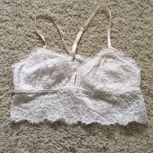 Cream lace bralette